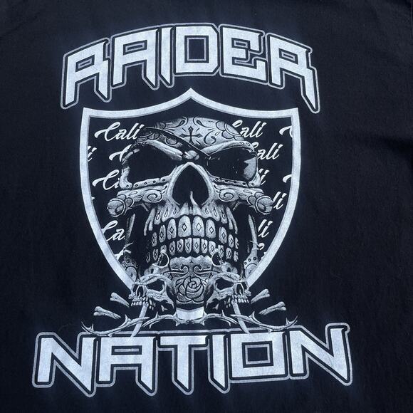 Raider Nation Mens Shirt Extra Large XL Long Sleeve NFL Football Carr Cooper - Picture 3 of 8